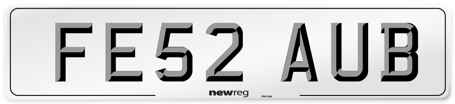 FE52 AUB Number Plate from New Reg
